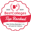 Best Online Bachelor's in Art & Art History 2023-2024 Badge from BestColleges - Lindenwood Online